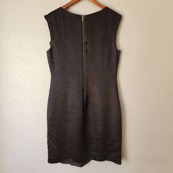 Banana Republic BR Monogram Textured Drape Detail Little Black Dress - Picture 6 of 7